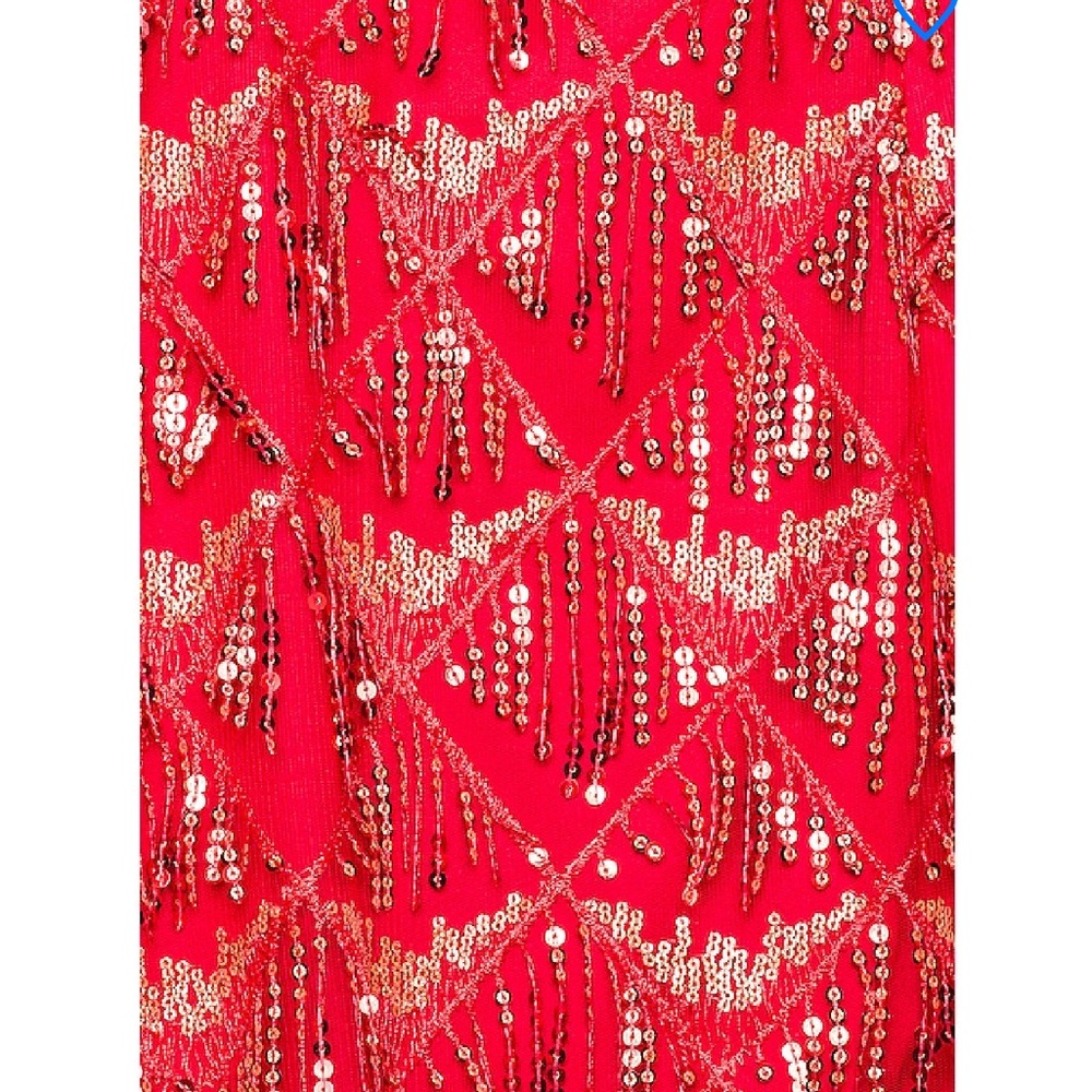 Superdown Scarlet Sequin V-Neck Mini Dress - Picture 4 of 12